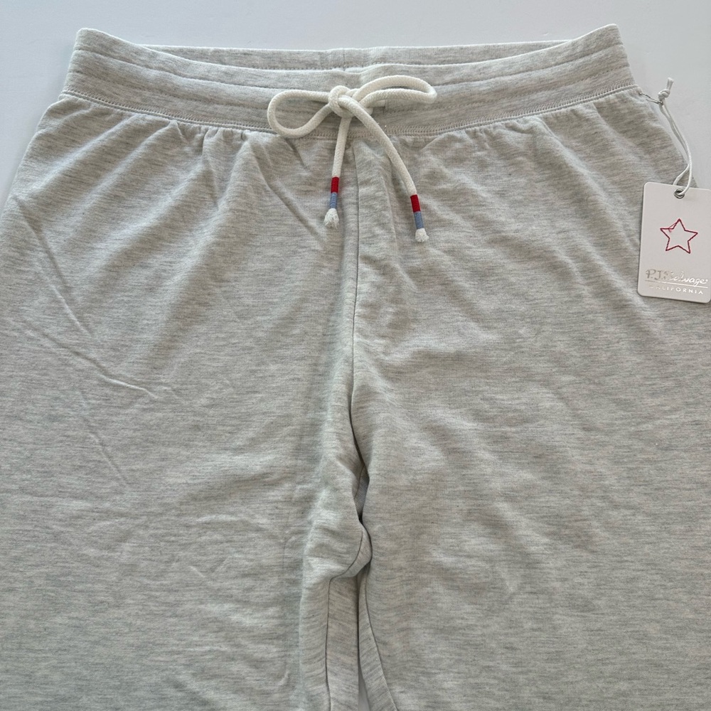 PJ Savage Banded Lounge Jogger Pants Smile Emoji Gray NWT Women’s Size Medium - Picture 4 of 11